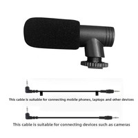 Microphone Lavalier Filaire 3,5 mm en Forme de L pour Appareil Photo DSLR, Diffusion en Direct, Réduction du Bruit, Interview, Enseignement, Chant
