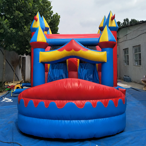 Hot bán thương mại <span class=keywords><strong>Inflatable</strong></span> Bouncer lâu đài <span class=keywords><strong>bouncy</strong></span> với slide và hồ bơi bên kinh doanh ngoài trời trẻ em màu cờ thư bị trả lại nhà - Product Image 5