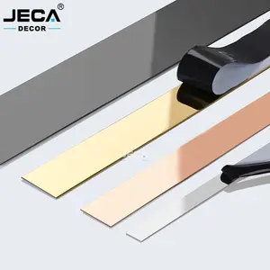 Foshan Manufacturer JECA Trim Strip Flat Trim Strip For Furniture Wardrobe Wall Decoration OEM Stainless Steel Tile Trim