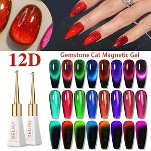 Esmalte <span class=keywords><strong>de</strong></span> gel <span class=keywords><strong>de</strong></span> ojo <span class=keywords><strong>de</strong></span> gato con purpurina, esmalte <span class=keywords><strong>de</strong></span> <span class=keywords><strong>uñas</strong></span> semipermanente para lámpara UV, 8 colores, 10ml - Product Image 1