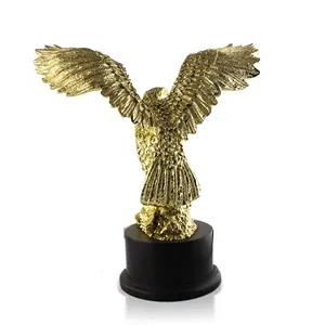 Custom american eagle statue Awards Golden Resin Eagle Statue Trophy Cup