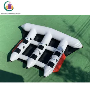 0.9mmPVC Inflatable फ्लाई मछली पानी Inflatable Towable ट्यूब के लिए पानी के खेल Inflatable पानी केले नौकाओं