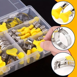 Thumb Screw <b>Hose</b> <b>Clamp</b> Kit 40 Pieces 8-29mm Stainless Steel For Repair And Replacement - Product Image 3