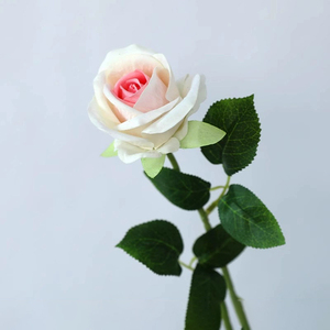 ดอกไม้ประดิษฐ์ดอกกุหลาบผ้าไหม7หัวช่อดอกไม้ประดิษฐ์พร้อมใบไม้สำหรับงานแต่งงานพิธีตกแต่งบ้านดอกไม้ - Product Image 2