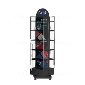 Vitrine rotative verrouillable en verre, double face, sur pied, pour figurines, jouets, magasin et vitrine de montres de luxe - Product Image 6