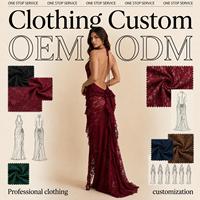 Gaun Maxi Wanita Elegan Warna Burgundy dengan Kerah Halter Tanpa Punggung dan Ruffle di Samping