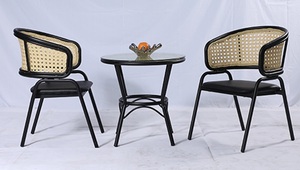 Sillón Frantz de ratán de caña de café para jardín al aire libre - Product Image 3
