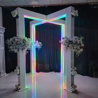 Banquet de mariage de luxe personnalisable blanc PVC 3D stéréoscopique arc mariage toile de fond panneau de décoration
