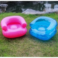 Ensemble canapé gonflable moderne en PVC personnalisable fauteuil d'extérieur pliable rose clair pour adulte pour chambre à coucher et salon