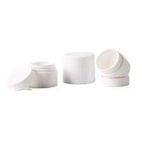 Pot rond en plastique PP pour crème cosmétique, blanc, grand et petit, 1 pièce, pour le visage