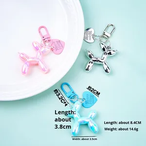 Llavero de Perro con Globo Láser de Corazón, Novedoso y Adorable, Colgante para Bolsos y Teléfonos Móviles, Ideal para Fiestas y Regalos - Product Image 3