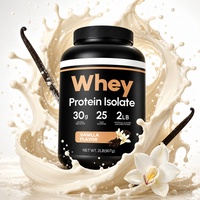Poudre d'isolat de protéines de lactosérum de haute pureté OEM ODM, saveur vanille, faible teneur en sucre, nutrition sportive pour la croissance musculaire