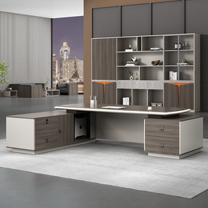 Conjunto de Muebles de Oficina para Escritorio Ejecutivo Ekintop EK-B908-HQ, Escritorio Moderno para Gerente o Presidente - Product Image 1