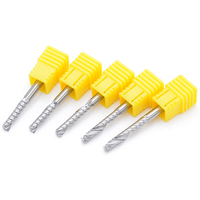3.175/4/5/6mm simple cannelure coupe droite spirale routeur peu CNC fraise en bout carbure fraise