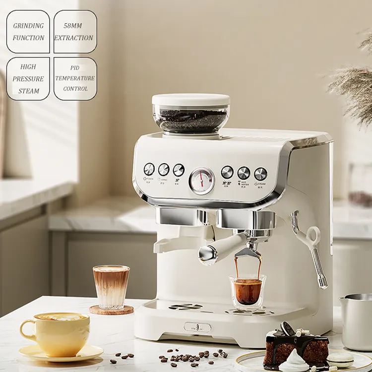 4 In 1 19 Bar Professional Coffee Machine Espresso Automatic Coffee Maker Machine