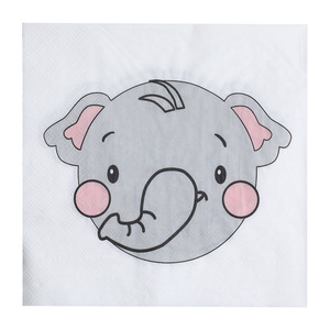 Printed Animal Cartoon Elephant Paper Napkins 330mm Themed Party Disposable Serviettes - Product Image 5