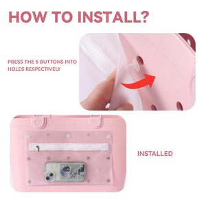 Waterproof Clear Zipper Pouches Insert Compatible with Simple Modern Bag Large/Extra Large <b>Accessories</b> for Rubber <b>Beach</b> Bag - Product Image 3