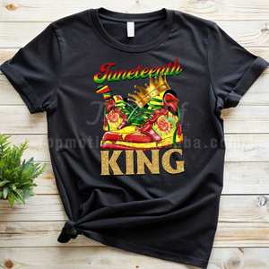 Juneteenth <span class=keywords><strong>King</strong></span> DTF Transfert Design Chaussures Fer sur Applique pour Tshirt Vêtements Sac - Product Image 1