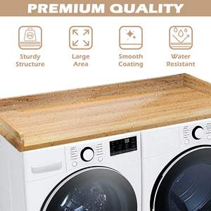 Große Bambus Holz Waschmaschine Trockner Arbeits platte für Waschküche Organisation auf der Maische Maschine Arbeits platte - Product Image 2