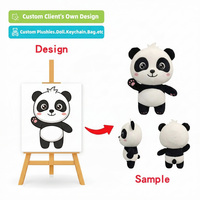 Peluche personnalisée OEM/ODM, poupée panda douce ondulante, souvenirs de voyage de Chengdu, jouets animaux miniatures, poupée en peluche de 10 cm, personnalisable