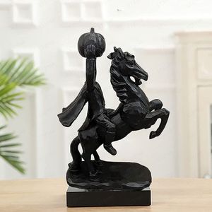 Halloween Headless Horseman Resin Figurine Indoor Decor Durable <b>Animal</b> Shape - Product Image 2