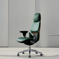 Chaise de bureau exécutive moderne Boss en cuir, mécanisme de verrouillage à 4 inclinaisons, accoudoirs réglables en hauteur, assise en cuir Napa italien