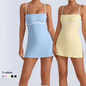 Logo personnalisé robe de sport de plein air pour femmes 2 pièces nouveau maillot de tennis de golf à séchage rapide sensation de nude avec fonction respirante - Product Image 3