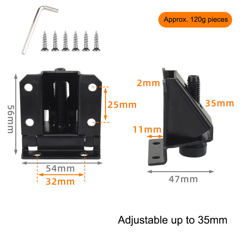 black Adjustable up to 35mm