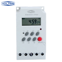 VOLTRIQ saklar Timer dapat diprogram, rel Digital 12V 24V 48V 110V 220V Dc untuk penggunaan listrik