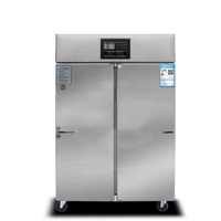 Congélateur vertical commercial à 4 portes, double température, pour viande congelée, en acier inoxydable, pour cuisine, congélation rapide