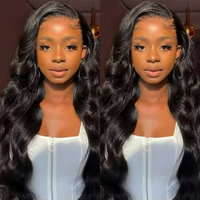 Perruque en dentelle 100% cheveux humains naturels, lisse comme un bâton, ou ondulée (Body Wave), avec dentelle transparente 13*4 ou 4*4, ou perruques frontales en dentelle HD à closure, abordables pour femmes