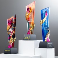 Trophées de bureau personnalisés en cristal – Trophées en verre Liuli de haute qualité, souvenirs et cadeaux pour célébrations et décoration intérieure