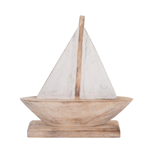 Scultura Decorativa in Legno a Forma di Barca a Vela Costiera per Casa, Ufficio, Bagno, Caminetto, Soggiorno - Product Image 4