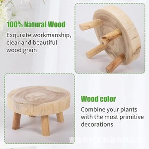 Nuevo taburete base para bonsái de madera de paulownia transfronterizo, soporte de madera para flores de interior y balcón, estante de exhibición y almacenamiento para suculentas - Product Image 5