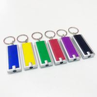 2025 senter personalisasi logam gantungan kunci Mini, gantungan kunci senter untuk tas portabel Mini Led