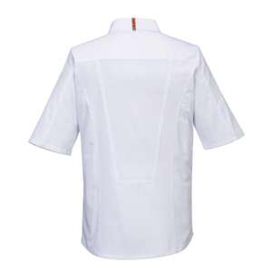 PORTWEST - C738WHRM Meshair Pro chaqueta blanca de manga corta-EAN 5036108323524 CHEFS AND FOOD INDUSTRY WORKWEAR - Product Image 2
