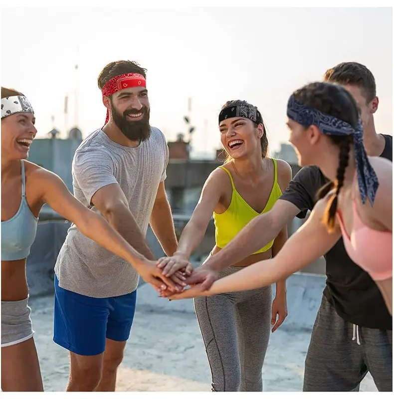 วินเทจฤดูร้อนผู้หญิงอุปกรณ์เสริมผมหูกระต่ายแถบคาดศีรษะพิมพ์ Bandanas แถบคาดผมผ้าโพกหัวผ้าโพกหัวแถบคาดศีรษะยืดหยุ่น