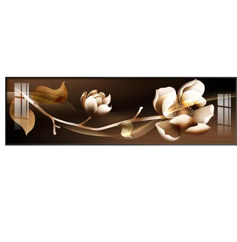 Modern Decorative Background Wall Romantic Flowers Abstract Crystal Porcelain Painting Art Painting