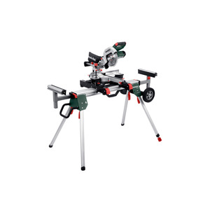 เลื่อยองศา Metabo Kgs 216 M ขนาด 216 มม. แบบปรับองศาได้สองทิศทาง พร้อมขาตั้งและล้อ สำหรับงานไม้ - Product Image 1