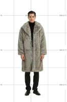 Manteau d'hiver pour homme, travail de bureau, ouverture sur le devant, fausse fourrure de renard, col châle, poches latérales, respirant, écologique, parkas
