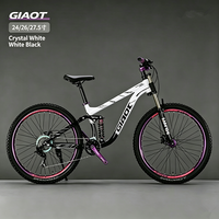 Vélo de montagne à suspension intégrale 24/26/27,5 pouces avec frein à disque, multicolores, personnalisable
