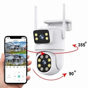 3MP NGOÀI TRỜI WIFI CCTV 6CH 4CH Pan nghiêng ống kính kép máy ảnh không thấm nước NVR Kit combo <span class=keywords><strong>Wireless</strong></span> Home an ninh Hệ thống CCTV với màn hình - Product Image 4