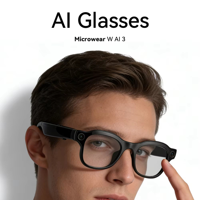 AI Smart Wearable 8MP Video Camera Glasses with Bar Design Smart Eye Glass with Camera Accessory