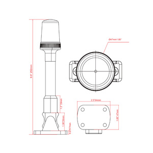 Feu de navigation LED 10 en 1 12V 24V DC pour bateaux avec base réglable - Product Image 4