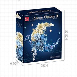 Blocs de construction en plastique à fleurs éternelles, ornement assemblé, cadeau de la Saint-Valentin, vente en gros OEM, bonne vente en avril - Product Image 5