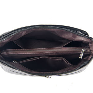 Sac messager en PU à motif géométrique tendance avec fermeture éclair et rivets, portable, durable, sangle réglable pour usage quotidien - Product Image 2