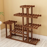 Kit rak Pot dekorasi, kayu Solid multi-lapisan berdiri di lantai untuk Indoor Outdoor rumah balkon ruang tamu penanam bunga