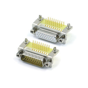 Высокая плотность D-SUB обработанный штифт 26P Мужской прямой угол 8,89 мм, высокое качество HDR 26Pin штекер для PCB,HDB 26P R/A штекер - Product Image 1