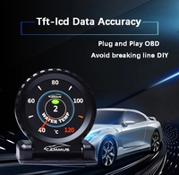 Meteran Mobil LED 52mm, Pengukur Tekanan Oli, Suhu Air, Volt, Tachometer