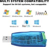 Konverter modul komunikasi USB ke RS485, adaptor Port seri dengan CIP CH340 untuk Windows 11 10 8 7 XP Mac OS